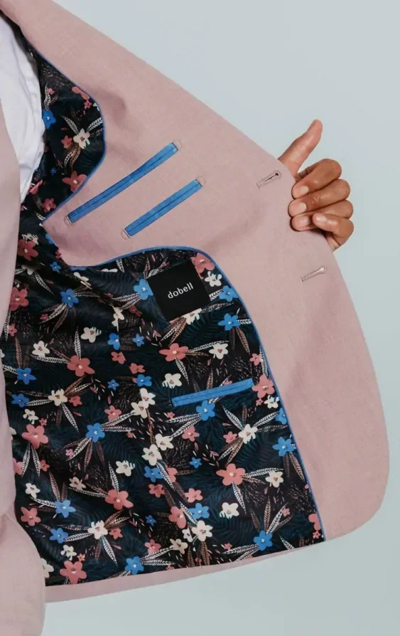 Dusty Pink Suit with Peak Lapel thumbnail 7