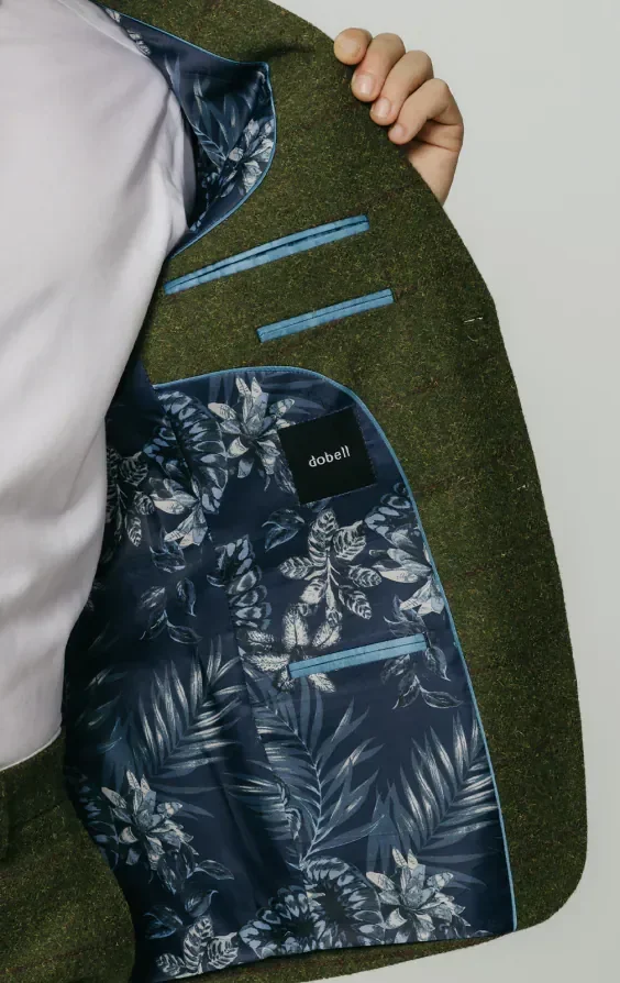 Green Windowpane Check Tweed Suit thumbnail 6