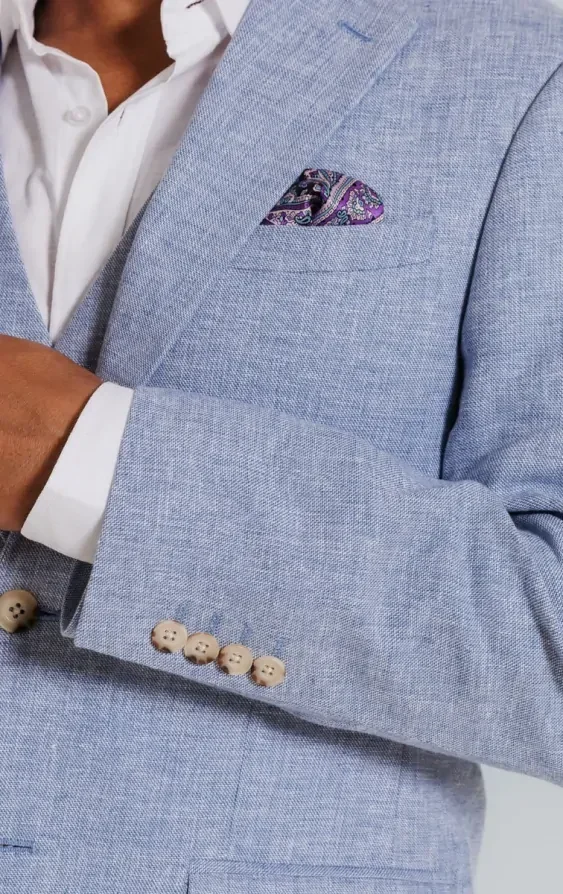 Light Blue Linen Suit thumbnail 5