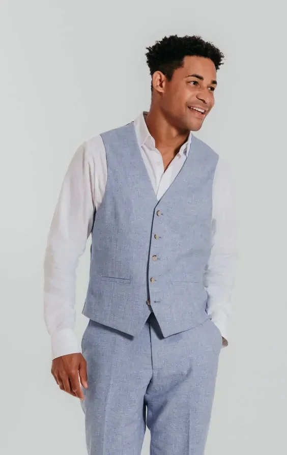 Light Blue Linen Suit thumbnail 9