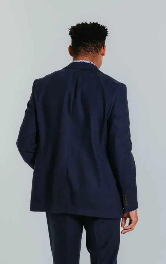 Navy Linen Suit thumbnail 4