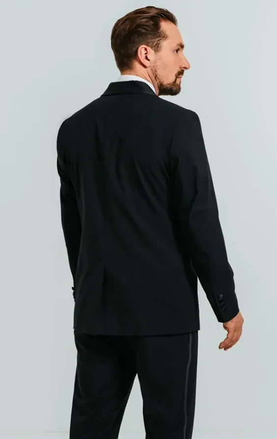 Navy Shawl Lapel 3 Piece Tuxedo thumbnail 4