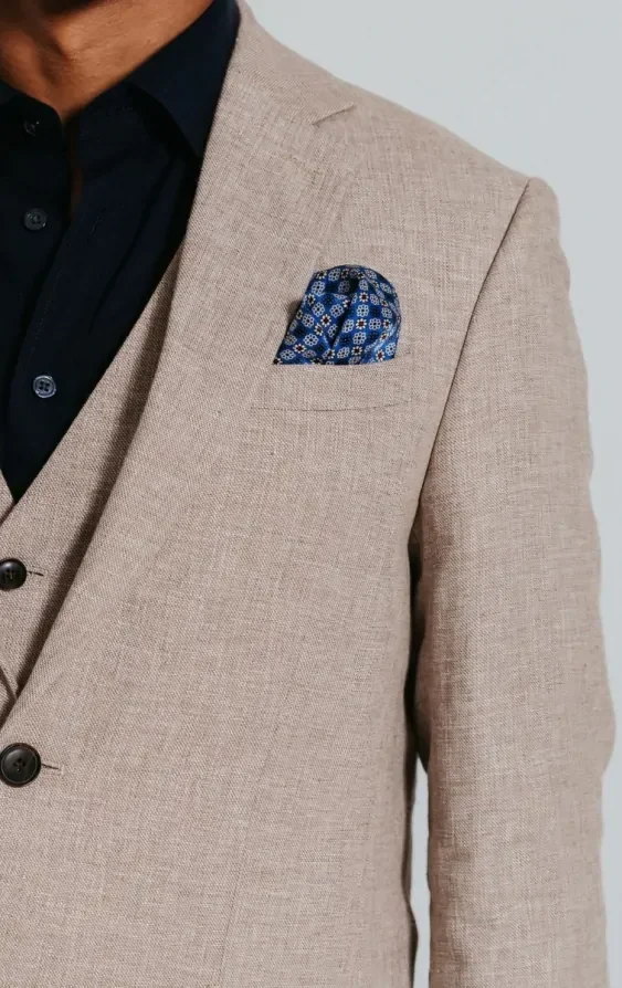 Sand Linen Slim Fit Suit thumbnail 6
