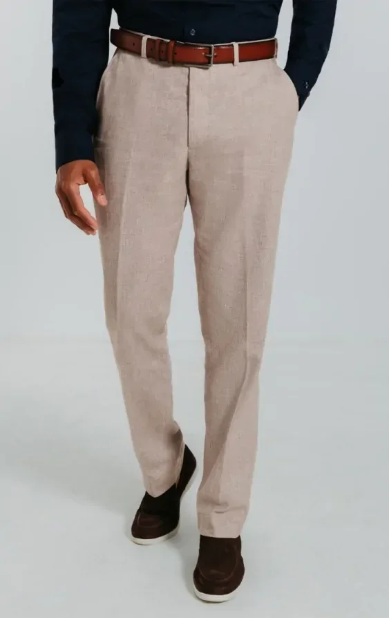 Sand Linen Slim Fit Suit thumbnail 8