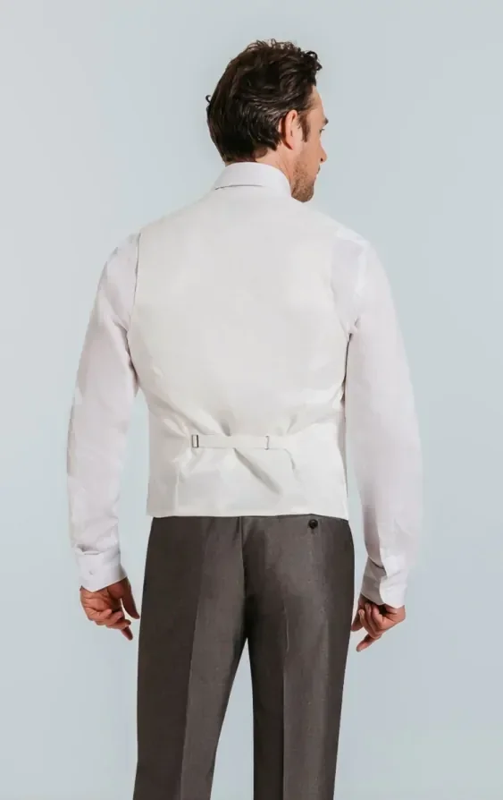 White Paisley Waistcoat thumbnail 5
