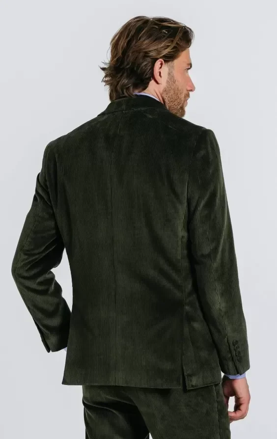 Double Breasted Green Corduroy Suit thumbnail 4