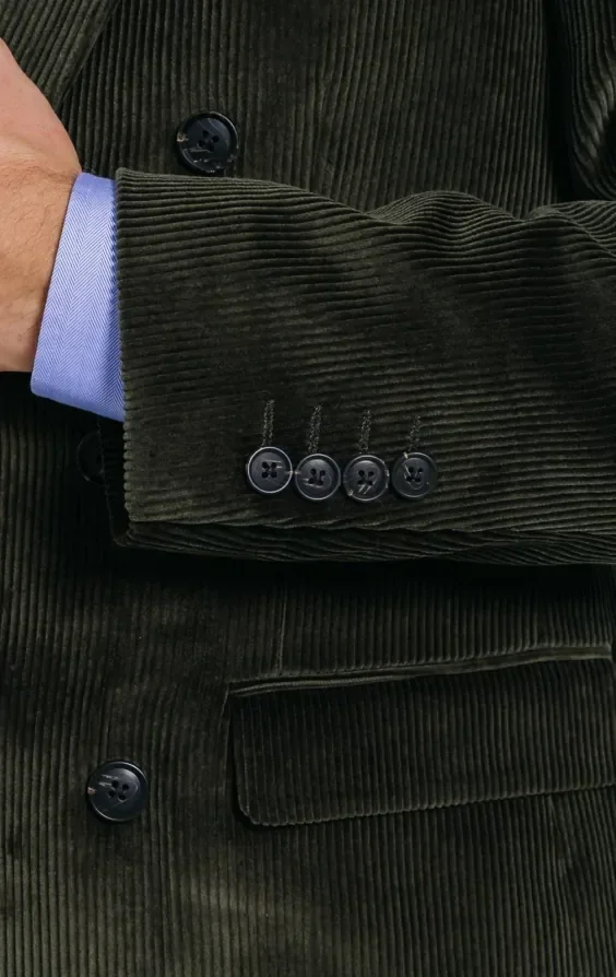 Double Breasted Green Corduroy Suit thumbnail 5