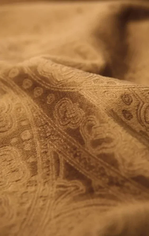 Gold Paisley Velvet Tuxedo with Black Trousers thumbnail 9