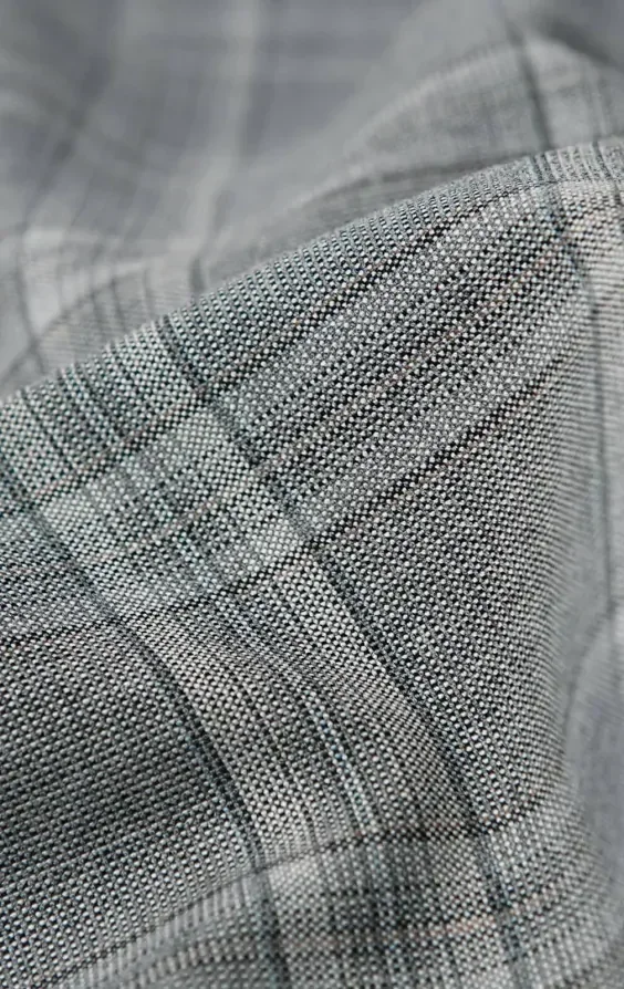 Grey with Tan Check Waistcoat thumbnail 5