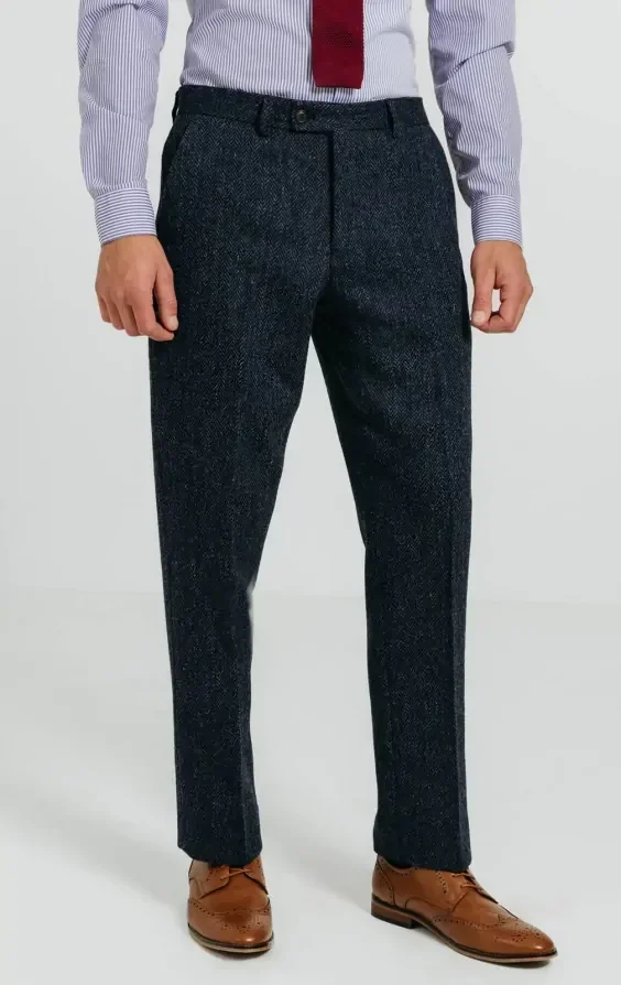 Harris Tweed Blue Herringbone Suit thumbnail 9