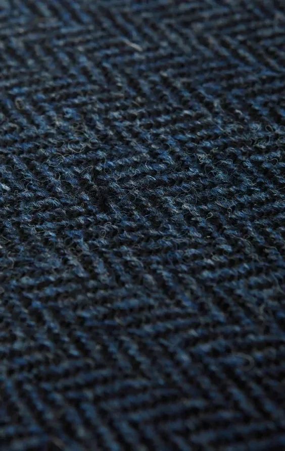 Harris Tweed Blue Herringbone Tweed Jacket thumbnail 7