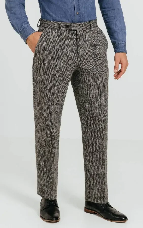Harris Tweed Grey Herringbone Suit thumbnail 8