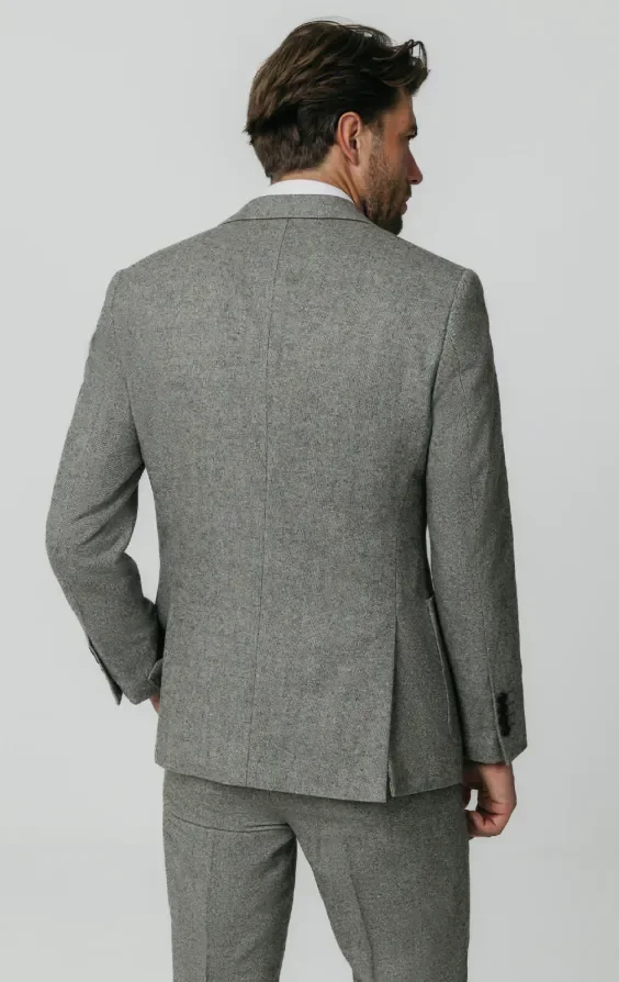Light Grey Donegal Tweed 3 Piece Suit thumbnail 7