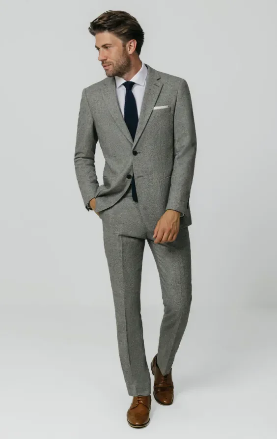 Light Grey Donegal Tweed Suit thumbnail 3