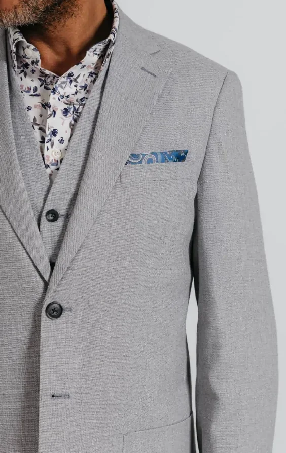 Light Grey Linen 3 Piece Suit thumbnail 5