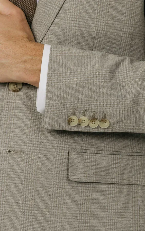 Natural Check Suit Jacket thumbnail 4