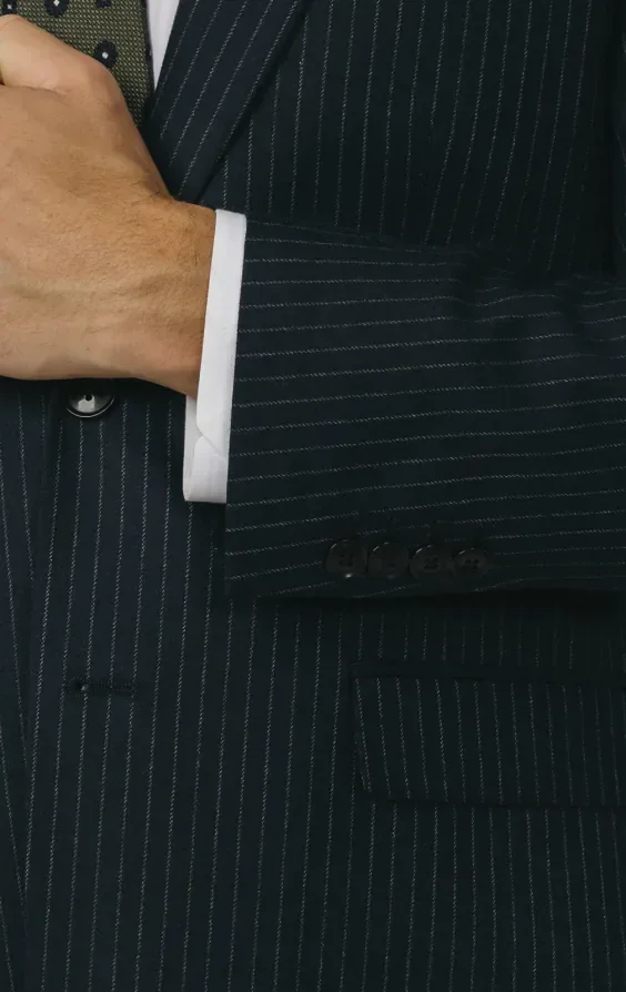Navy Chalkstripe Suit thumbnail 4