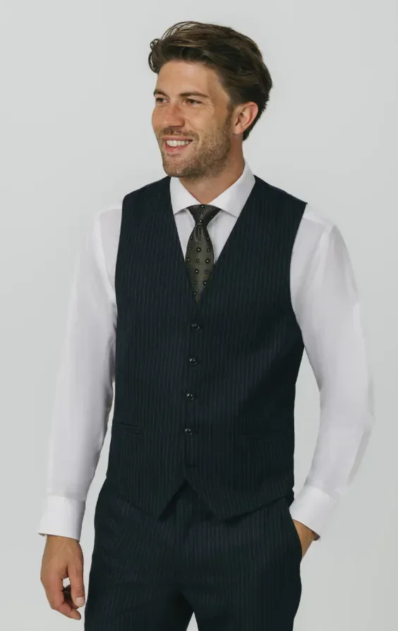 Navy Chalkstripe Suit thumbnail 9