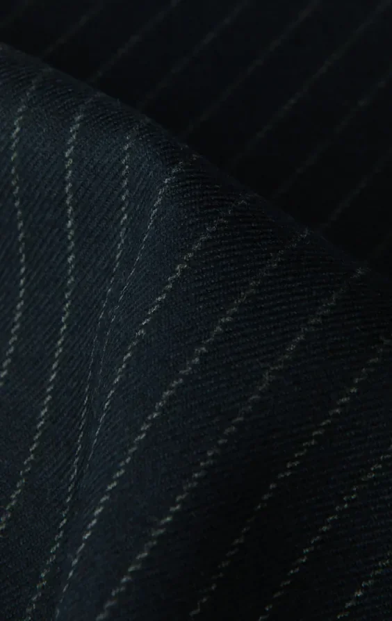 Navy Chalkstripe Waistcoat thumbnail 5