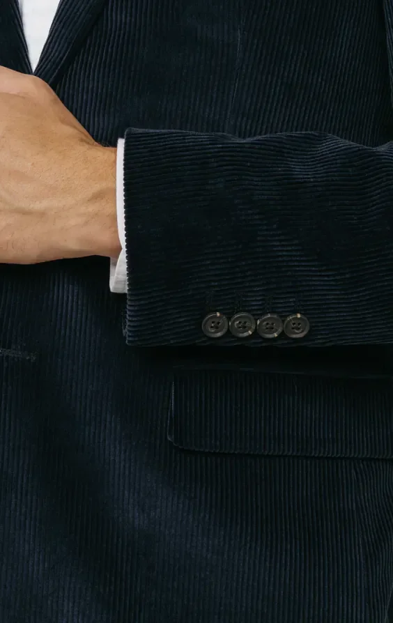 Navy Corduroy Suit thumbnail 4
