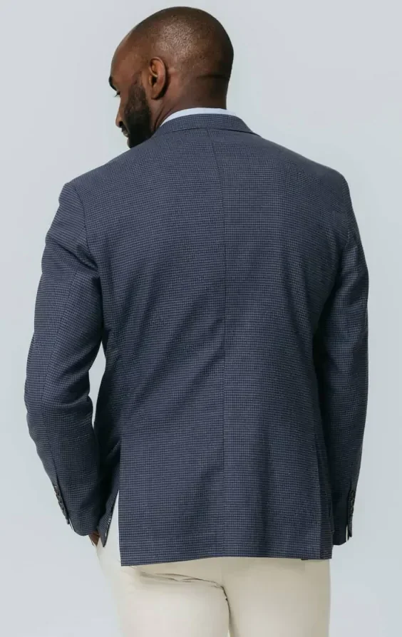 Navy Puppytooth Check Jacket thumbnail 6
