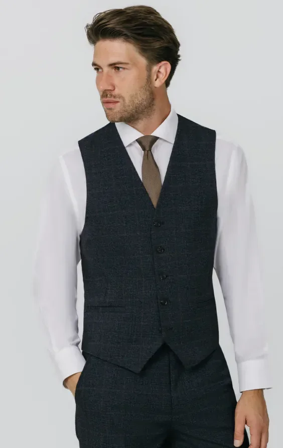 Navy with Rust Check Suit thumbnail 9