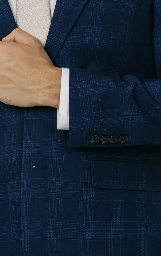 Royal Blue Shadow Check Suit thumbnail 4