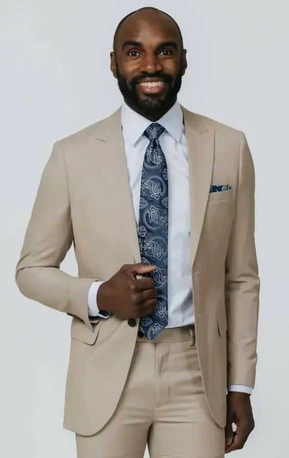 Stone Sharkskin Slim Fit Suit Jacket thumbnail 2
