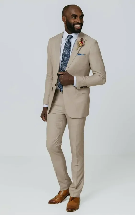 Stone Sharkskin Slim Fit Suit Jacket thumbnail 3