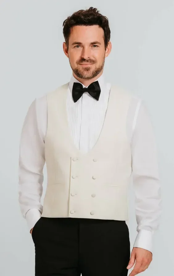White Notch Lapel 3 Piece Tuxedo thumbnail 10