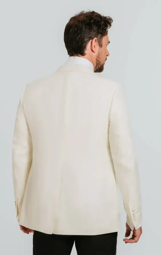 White Peak Lapel Slim Fit Tuxedo thumbnail 4