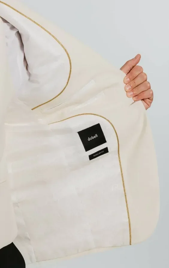White Shawl Lapel 3 Piece Tuxedo thumbnail 7