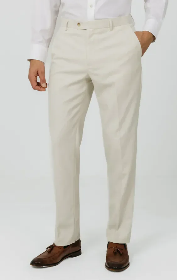 Winter White Twill Double Breasted 3 Piece Suit with Peak Lapel thumbnail 7