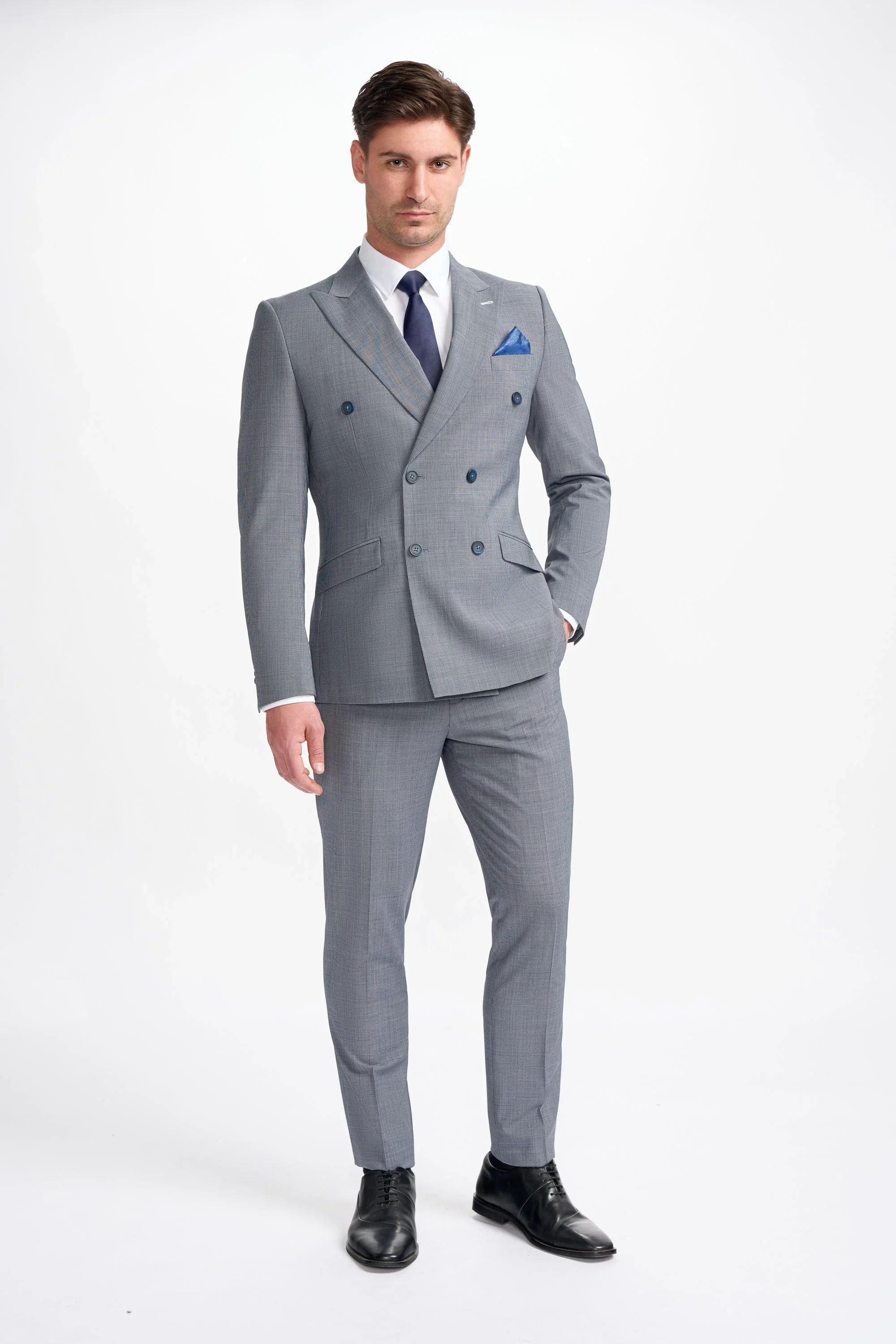 Bond Puppy Tooth Double Breasted Two Piece Suit thumbnail 2