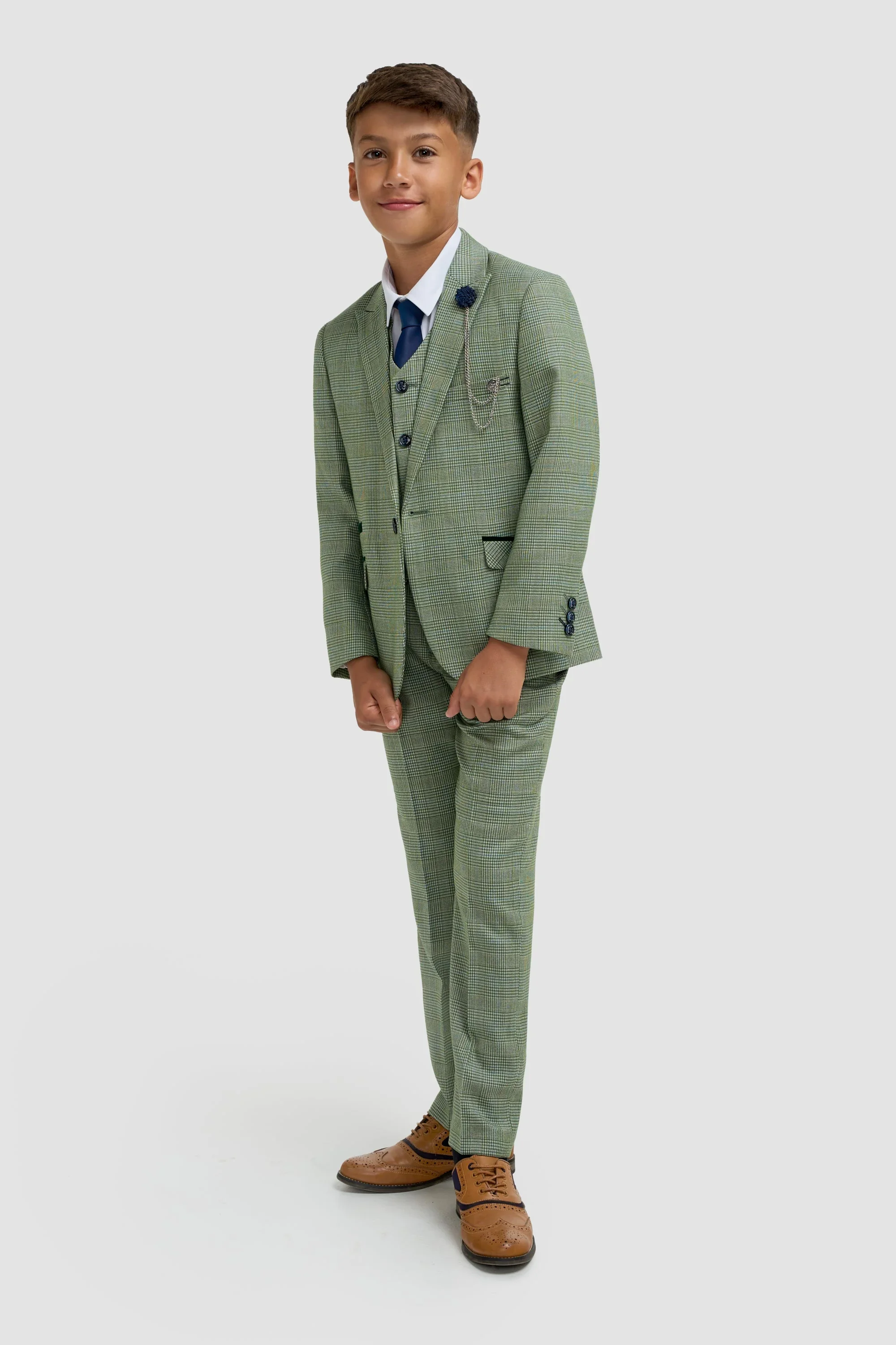 Boys Caridi Sage Three Piece Suit thumbnail 2