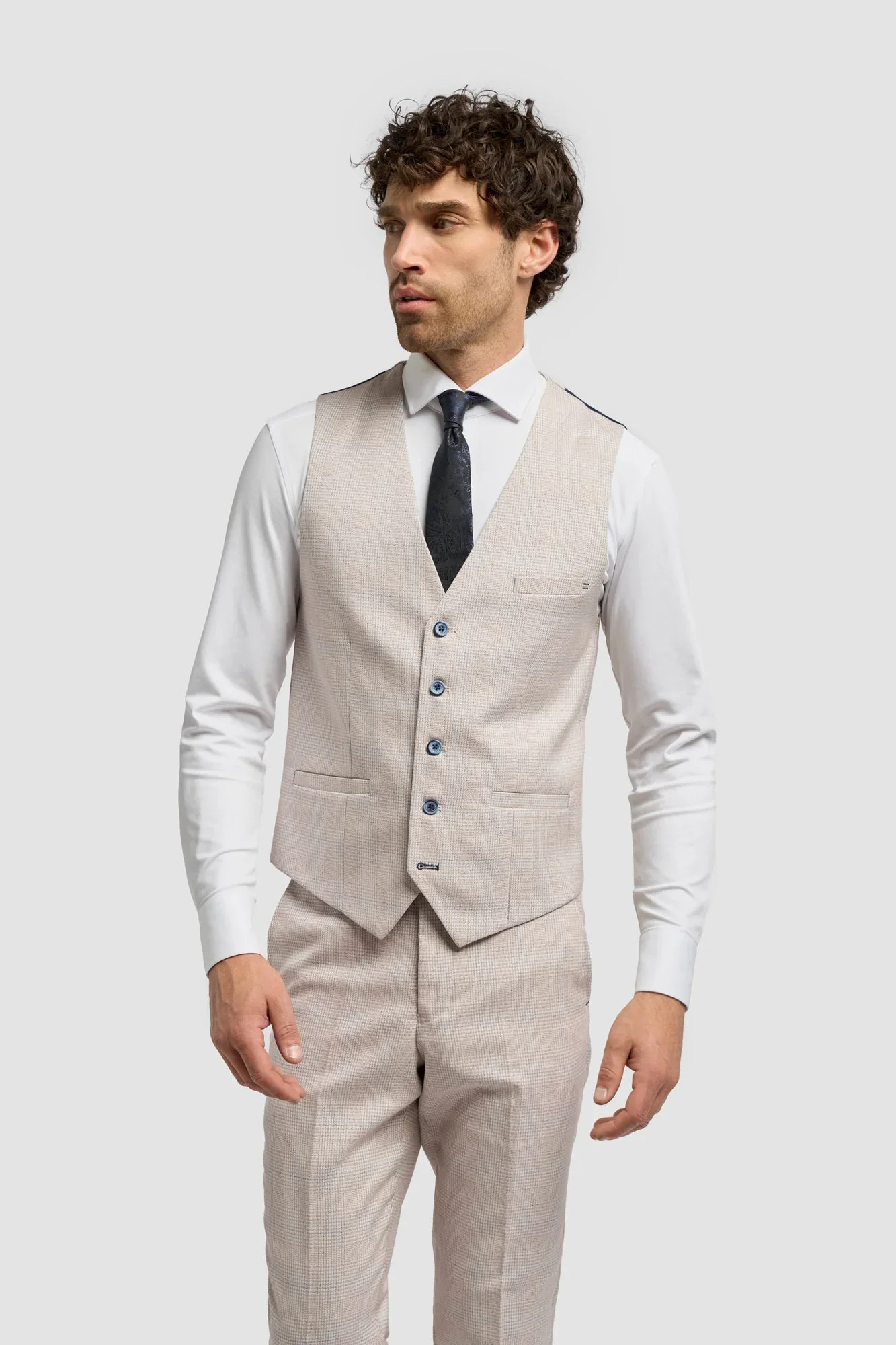 Caridi Beige Waistcoat thumbnail 2