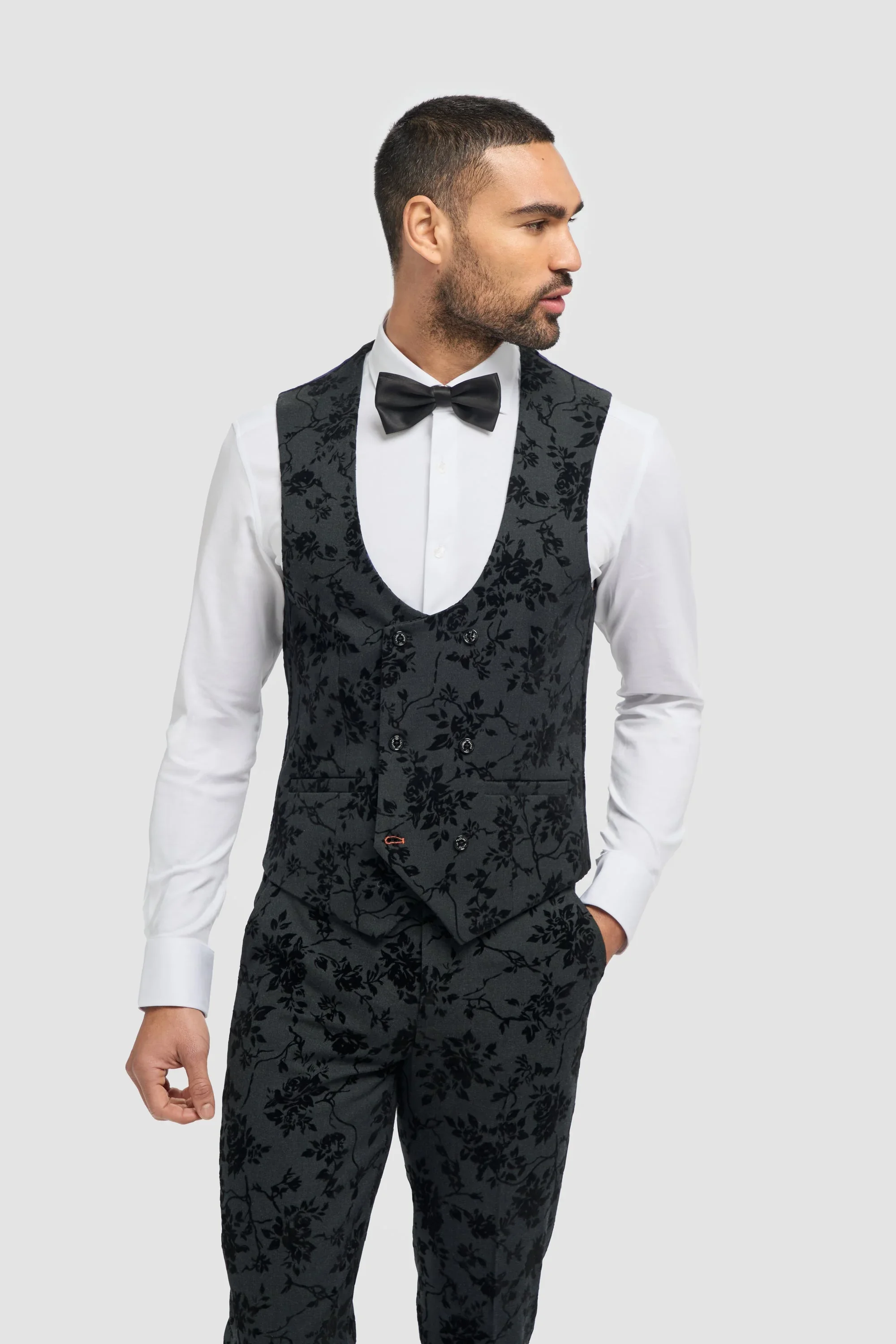 Georgi Floral Double Breasted Waistcoat primary image