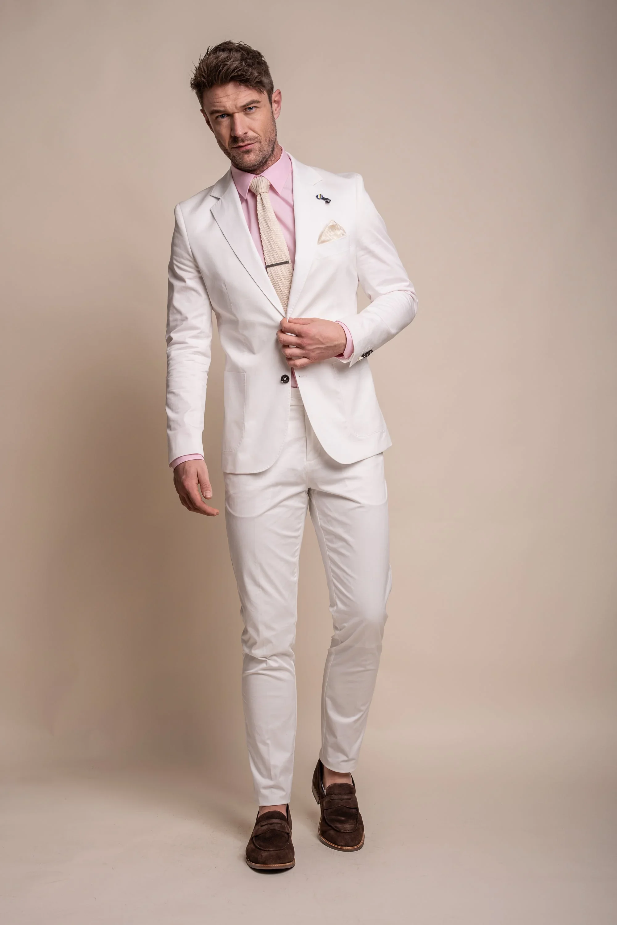 Mario Ecru Two Piece Suit thumbnail 2