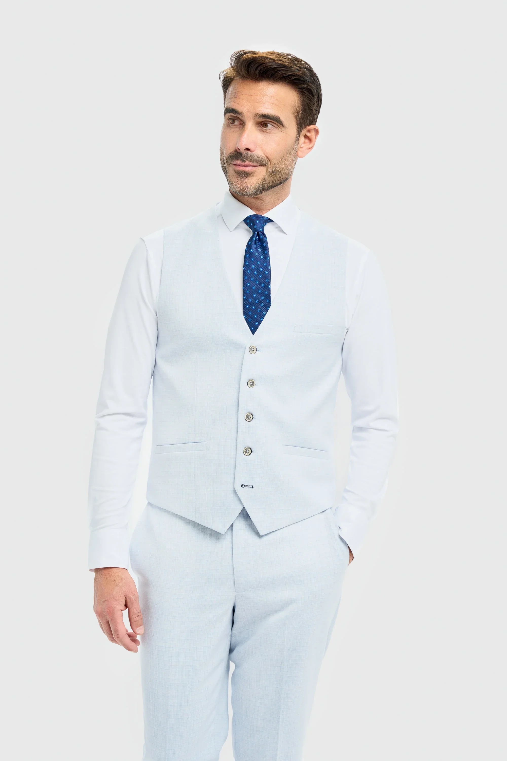 Tropez Sky Waistcoat thumbnail 2