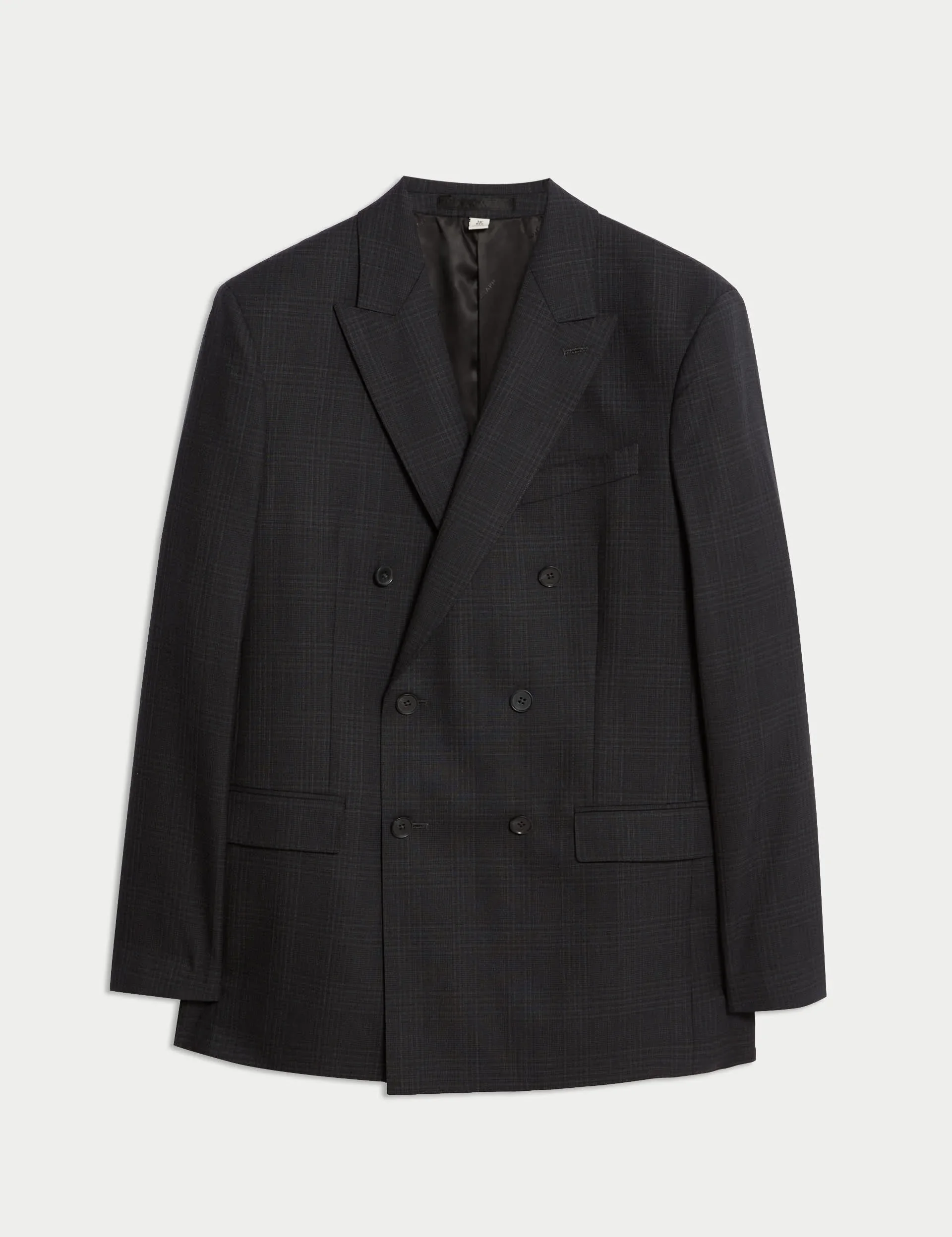 Pure Wool Double Breasted Check Jacket thumbnail 10