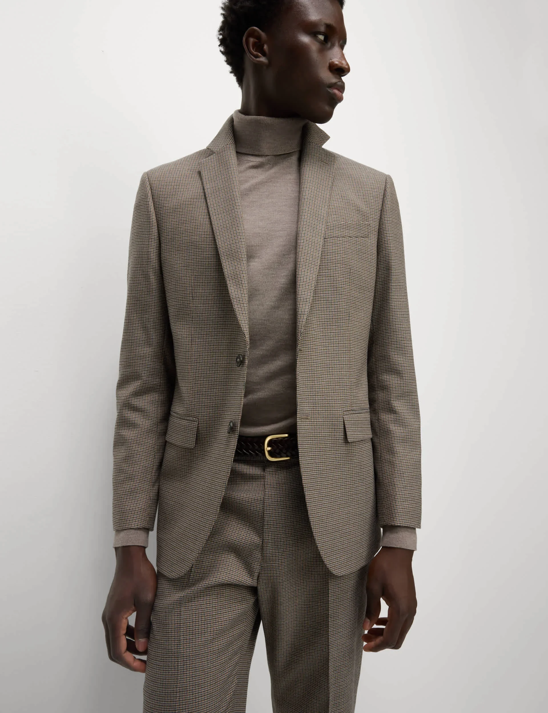 Regular Fit Puppytooth Suit Jacket thumbnail 5