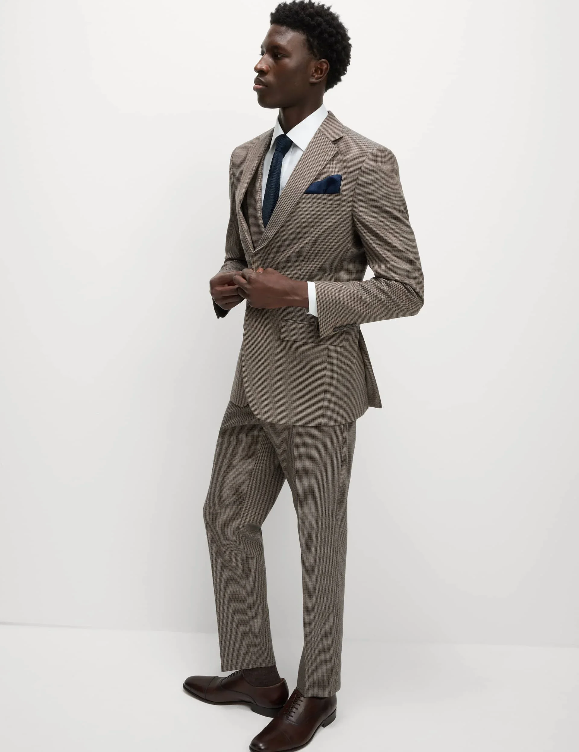 Regular Fit Puppytooth Suit Jacket thumbnail 11