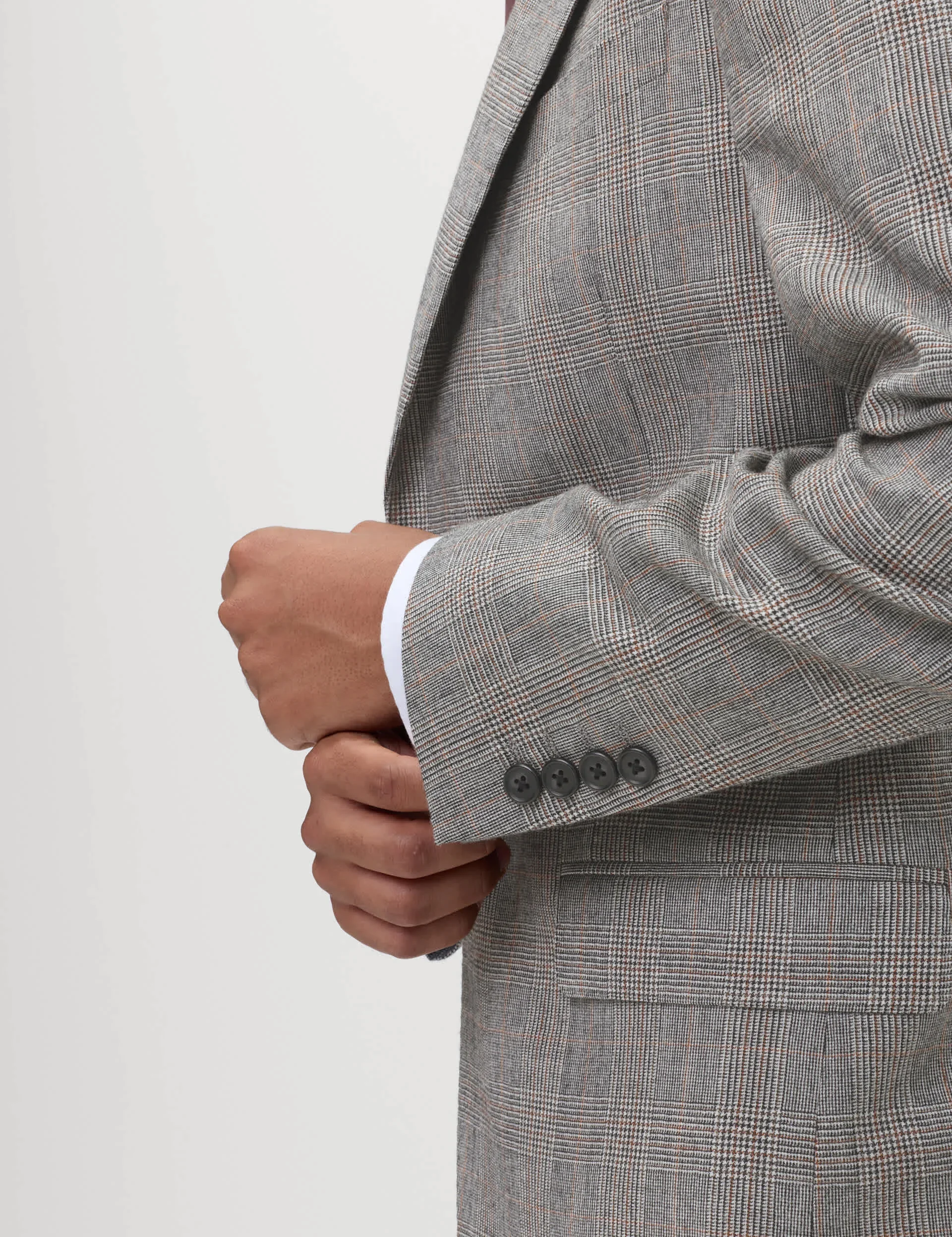 Regular Fit Pure Wool Check Suit Jacket thumbnail 9