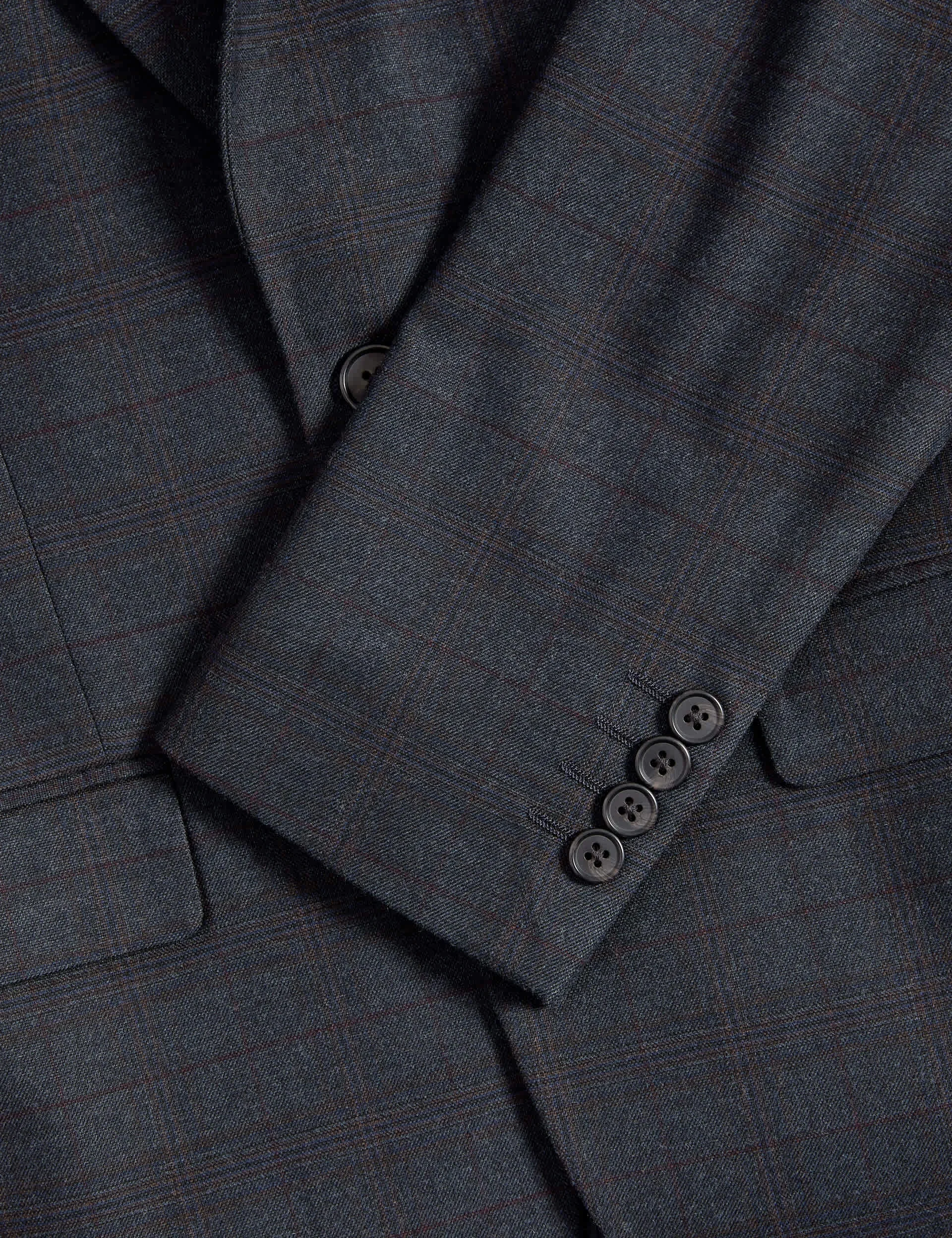 Skinny Fit Check Suit Jacket thumbnail 6