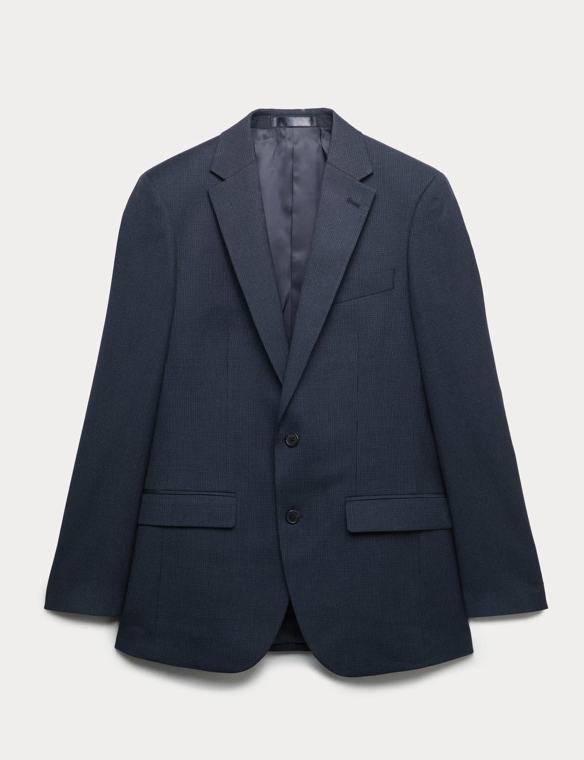 Skinny Fit Grid Check Stretch Suit Jacket thumbnail 2