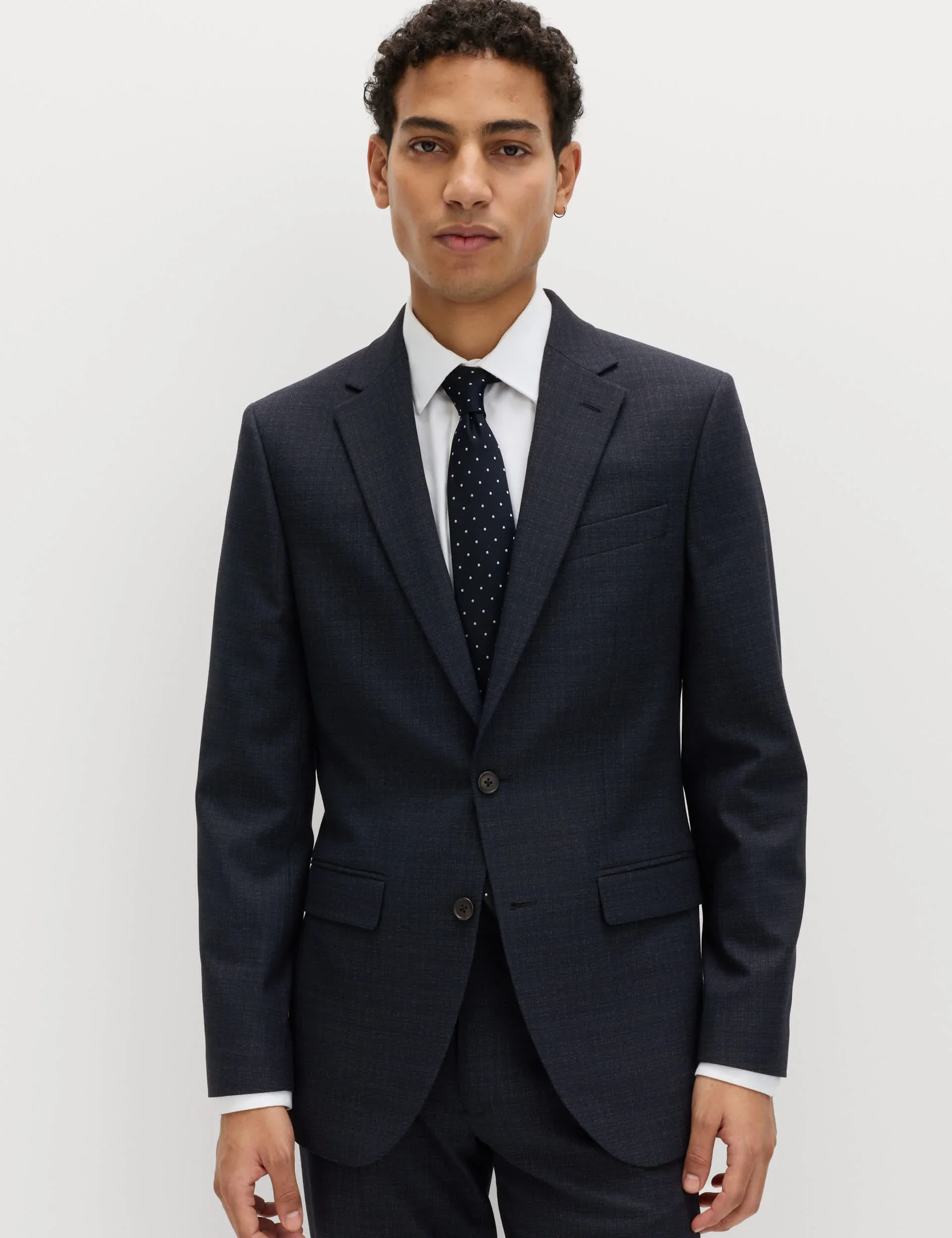 Slim Fit Textured Stretch Jacket thumbnail 8