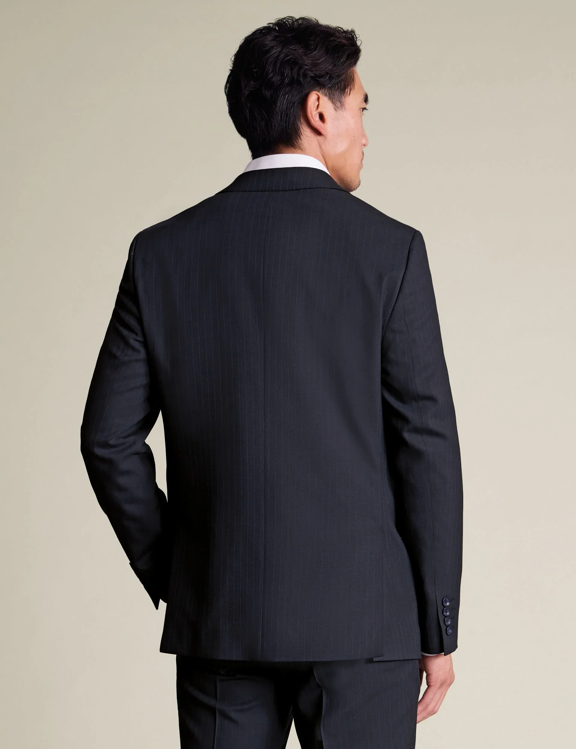 Slim Fit Wool Rich Pinstripe Suit Jacket thumbnail 5
