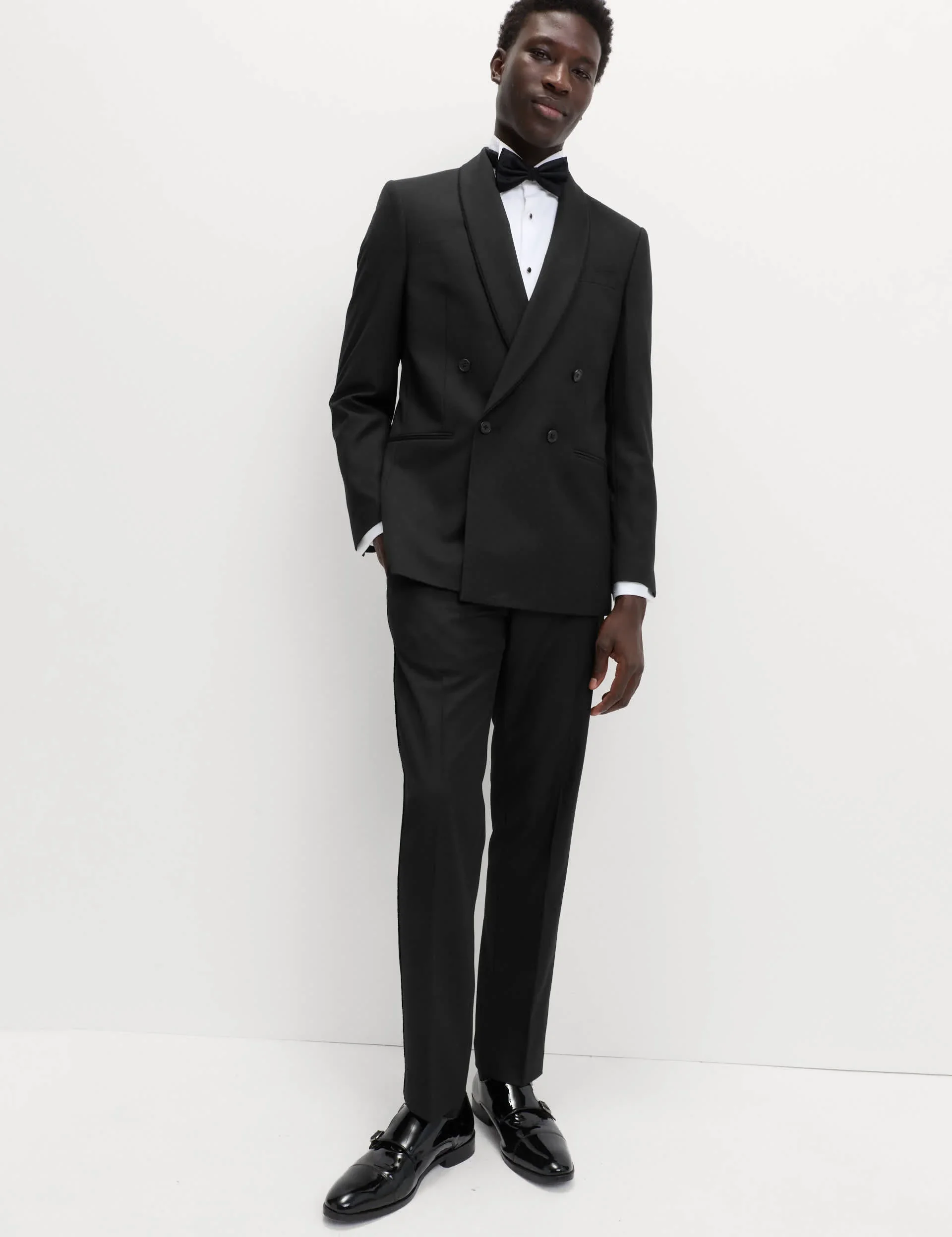 Tailored Fit Double Breasted Tuxedo Jacket thumbnail 6