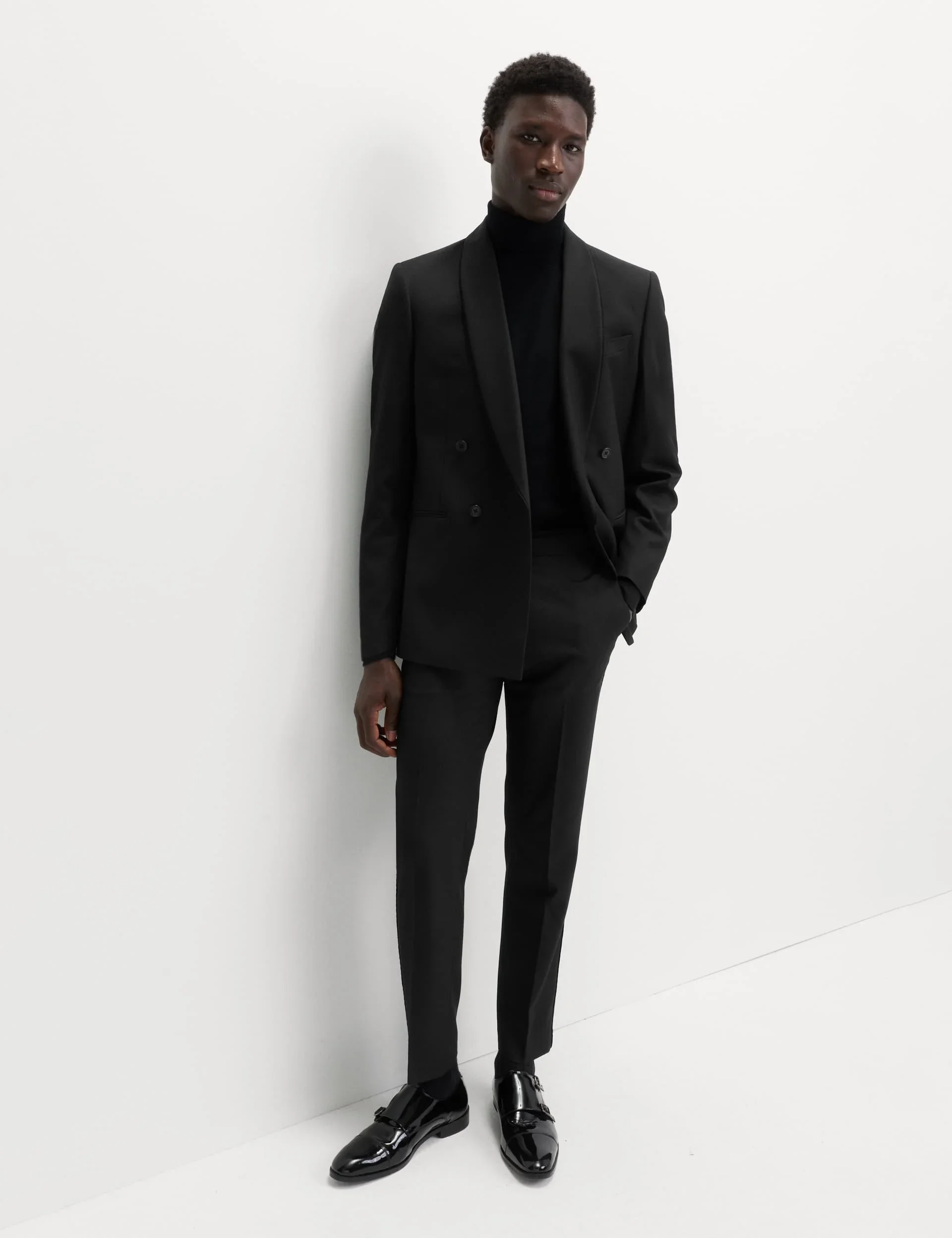 Tailored Fit Double Breasted Tuxedo Jacket thumbnail 7