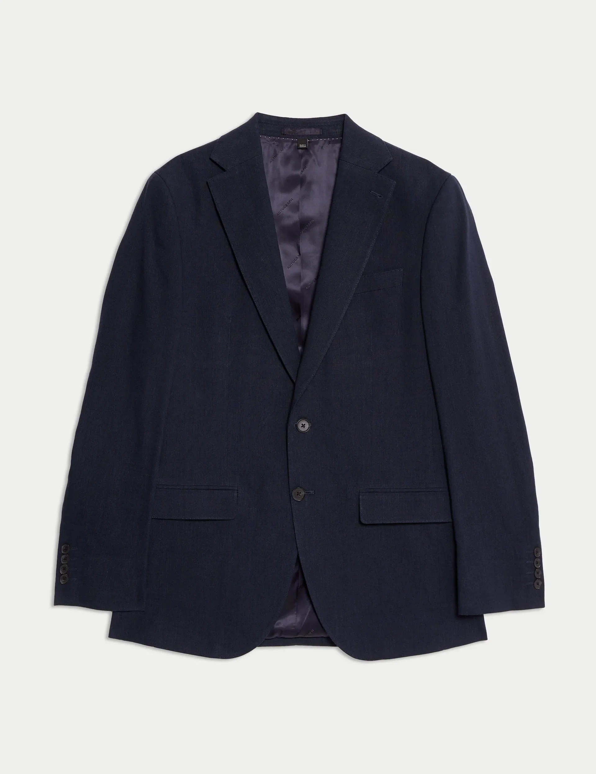 Tailored Fit Italian Performance Linen Blend Suit Jacket thumbnail 2